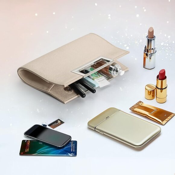 Clutch Purse for Women PU Leather/Straw Evening Party Metal Grip Cut it out Hand - Picture 7 of 7